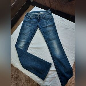 True Religion Blue Straight Leg Jeans Classic Style